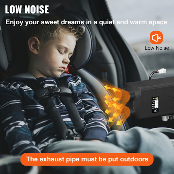 12V 8KW Diesel Ilmalämmitin - Nopea Lämmitys, Hiljainen Ääni, LCD-paneeli - VEVOR