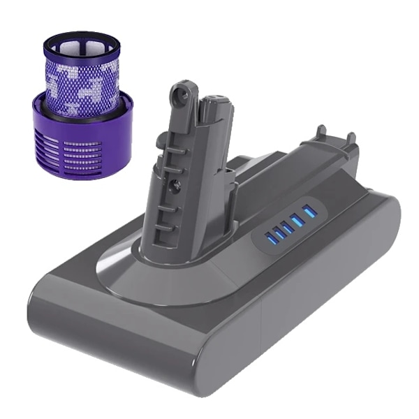 Imuriakun akku, ladattava, yhteensopiva Dyson V6-V10:n kanssa., V10 6000mAh suodatin V10 6000mAh filter V10 6000mAh filter