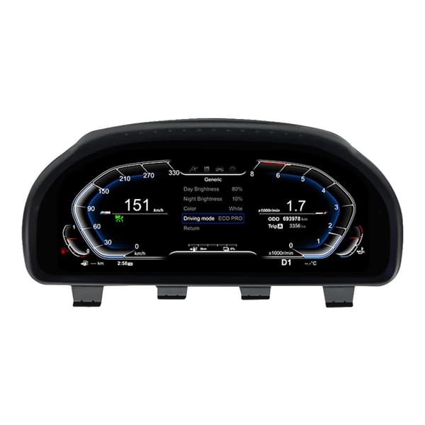 Digitalt Dashboard, LCD Panel, Virtuelt Instrument, med HUD