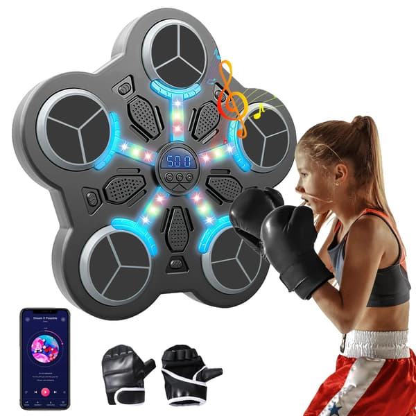 Boksemaskine, Bluetooth-forbindelse, LED-score system, Med handsker