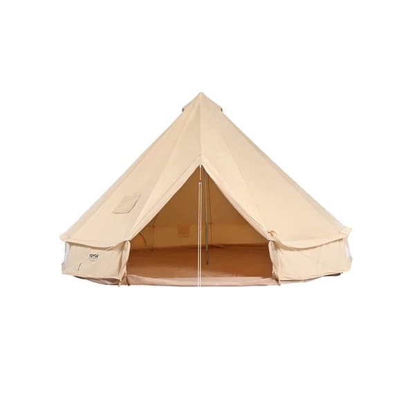 Bell telt, åndbart lærred, nem opsætning, telt til camping, 4m