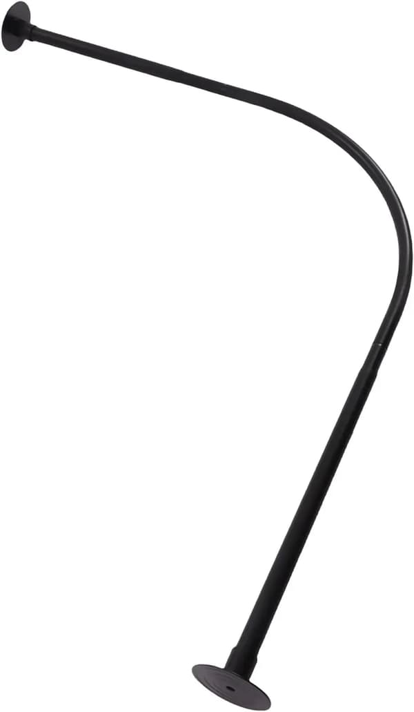 Duschdraperistång, Justerbar Längd, Ingen Borrning Krävs, svart