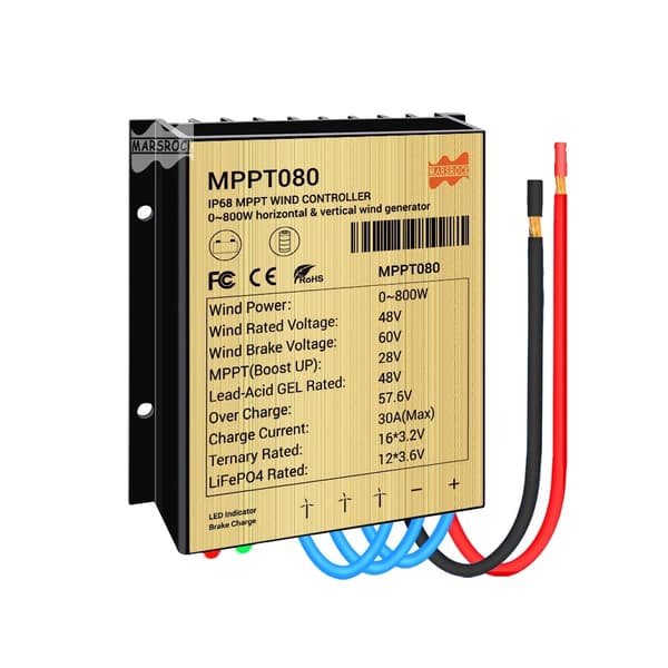 MPPT Vindkontroller, Maximal Effekt, IP68 Vattentät, 800W, 30A, 48V växelström