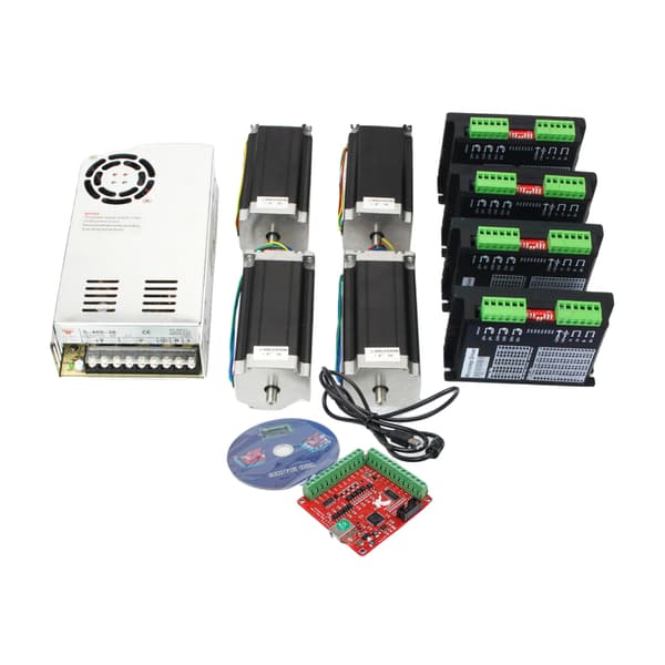CNC-kontrollerkit, stegmotor, rörelsekontroller, 4-axlig kit