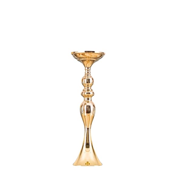 Bryllupslampeholder, Elegant Guld Finish, Egnet til Flere Begivenheder, Guld 38cm, 10stk