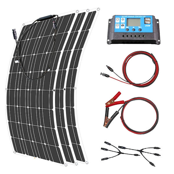 Solcelle, Bøjelig, Vandtæt, 300w Solarkit