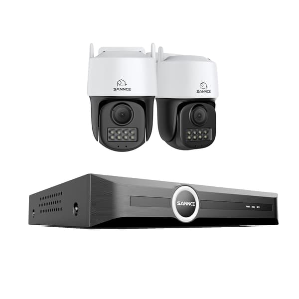 Säkerhetssystem, 5MP upplösning, tvåvägsljud, 2Pcs Kamera-a, 1T-a