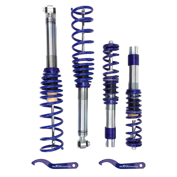 Coilover Kit, Justerbar Höjd, Stålmaterial, Kompatibilitet med Lyxsedan E39, Förbättrad Hantering, Lätt Installation
