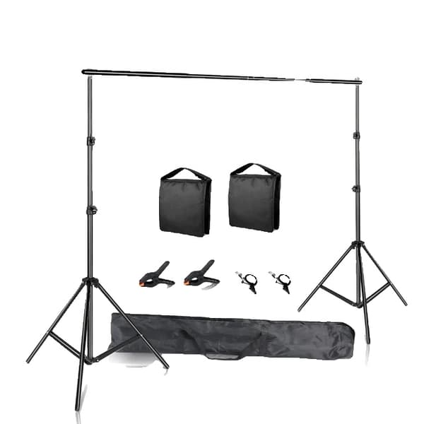 Baggrundsstøttesystem, Justerbar Højde, Letvægts Aluminiumlegering, 2X2M Stand-b, Opgradering med sandpose-a