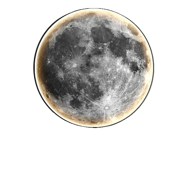 Måne Væglampe, LED Natlys, Soveværelsesdekoration, Moon, RC Dæmpbar, 60CM Moon