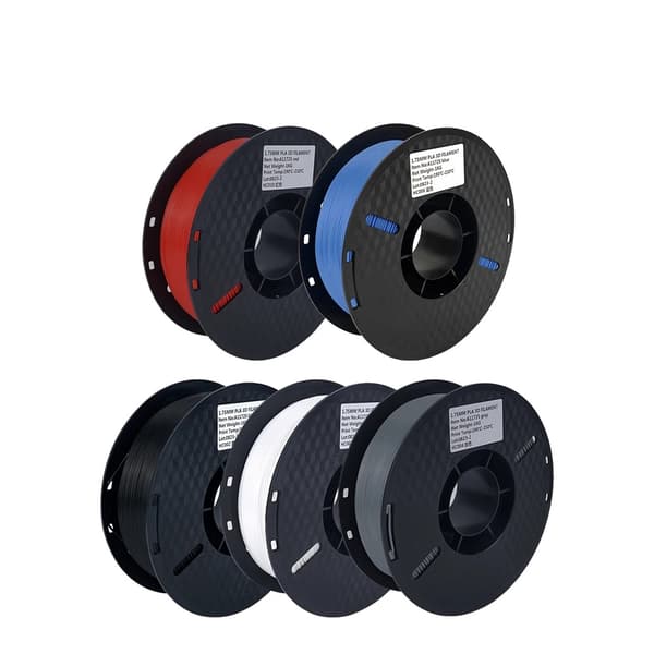 3D-printer filament, 1,75 mm diameter, blank finish, Sæt B
