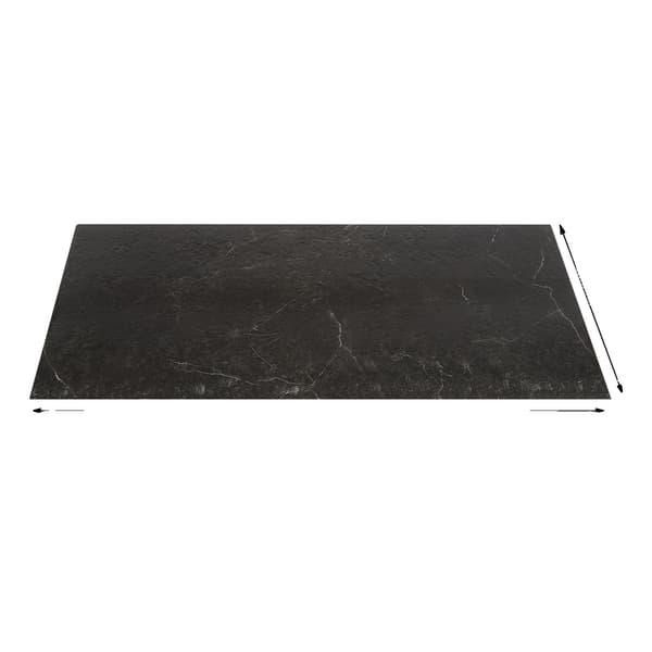 Gulvfliser, Selvklæbende, Holdbar PVC, Sort