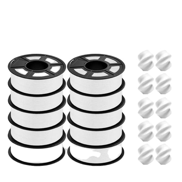 3D-printer filament, PLA-material, 1,75 mm diameter, PLA P Hvid 11KG