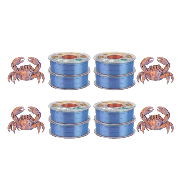 3D-printer filament, dobbelt farvekapacitet, boblefri ydeevne, SKFC-8 BL PP E YL