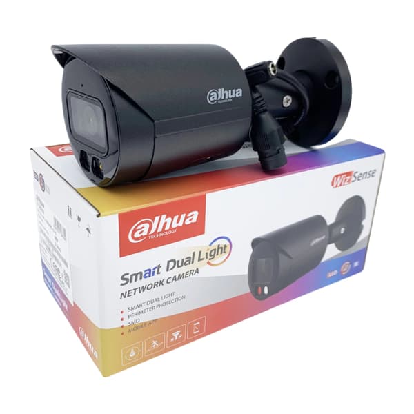 IP Kamera, 4MP Opløsning, Smart Dobbelt Belysning, Sort, 2.8mm