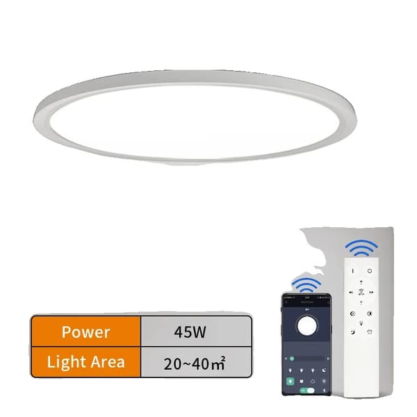 Taklampor, Smart Kontroll, Dimbar Funktion, 45W-Vit