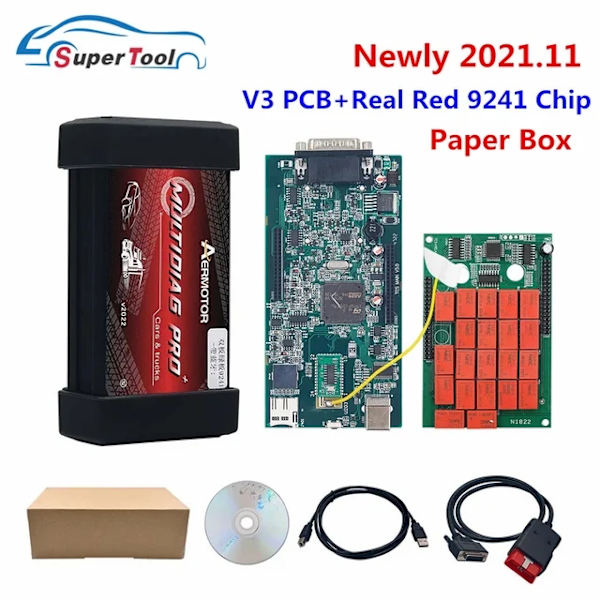 Bil Diagnostisk Gränssnitt, Äkta NEC Relä, OBD2 Skanner, Papperslåda, Bluetooth-svit paper box