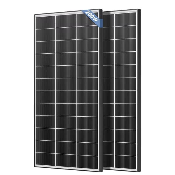 Aurinkopaneeli, Korkea Tehokkuus, Kestävä Rakenne, 200W 2Kpl