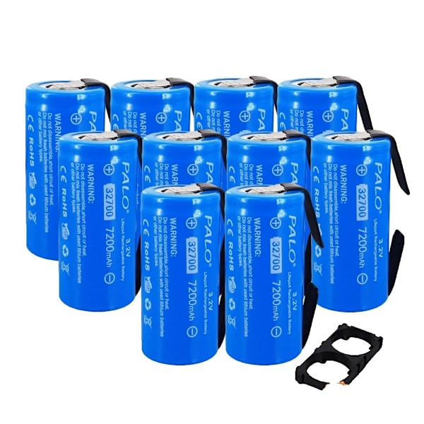 LiFePO4-akku 32700, 7200 mAh kapasiteetti, korkea purkausnopeus 30A,10 kpl 32700 10PCS 32700 10PCS 32700