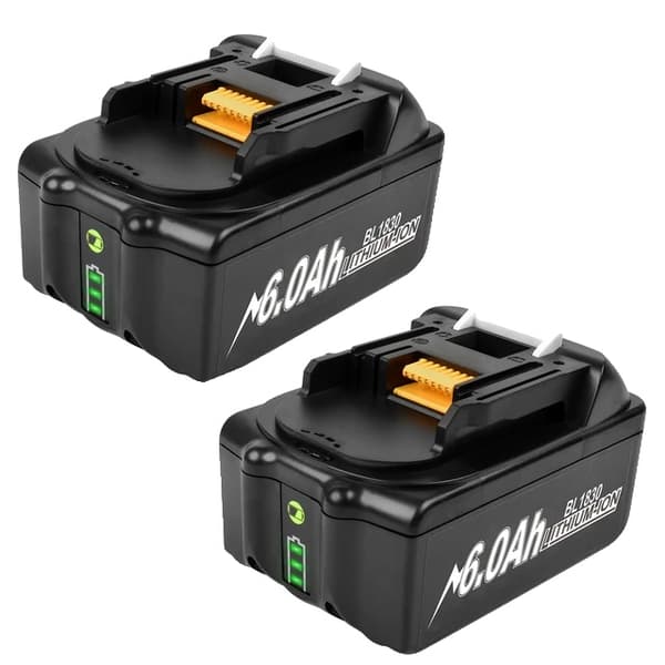 Laddningsbart batteri, hög kapacitet 90Ah, LED-indikator, 18V, 18V-e, 2 pack 6000mAh