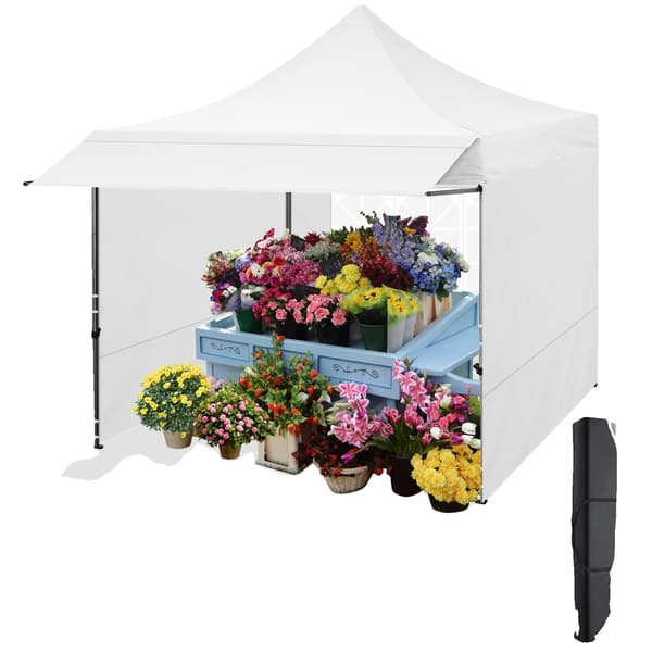Pavillon, Vandtæt Materiale, Justerbar Højde, Hvid, 3x3m