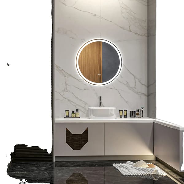 Badrumsspegel, Justerbar LED-belysning, Antimoln-funktion
