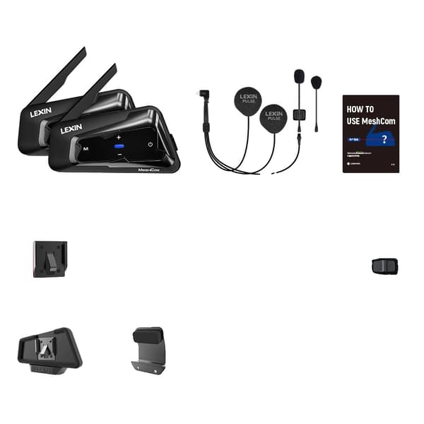 Motorcykel Headset Intercom, Mesh Kommunikationssystem, Parallel Audio, 2STK