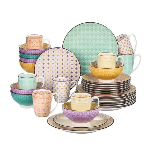Servisesæt, Porcelæn, Elegant Design, 32-Stykke