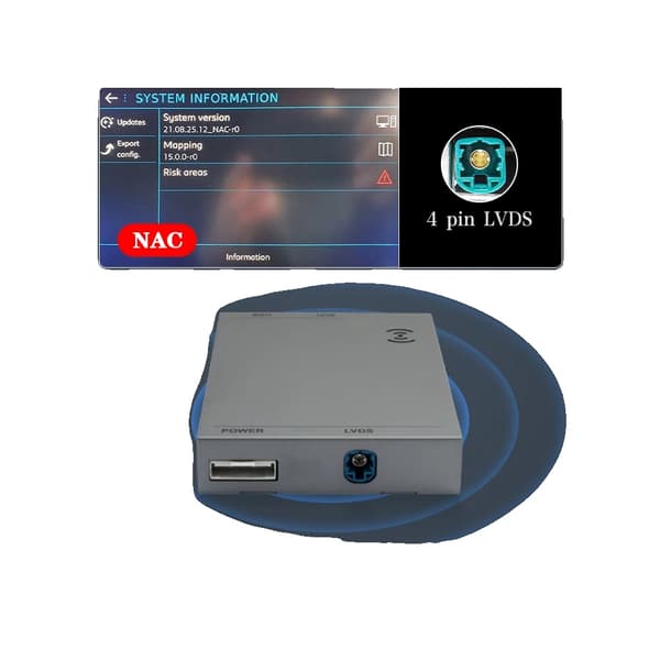 Trådløs CarPlay Decoder Box, Kompatibel med Peugeot Citroen DS Opel, Bluetooth-aktiveret, Til NAC