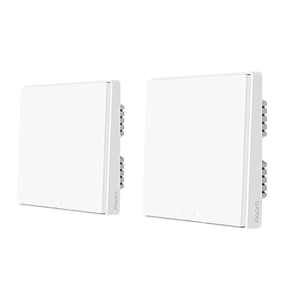 Smart ZigBee Vægkontakt, Trådløs Kontrol, Energibesparende (Ingen Neutral, 2 Stk.),D1 Ingen Neutral 1KX2 D1 No Neutral 1KX2 D1 No Neutral 1KX2