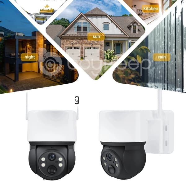 WiFi Kamera, 3MP HD, Farve Nattesyn, 2PCS