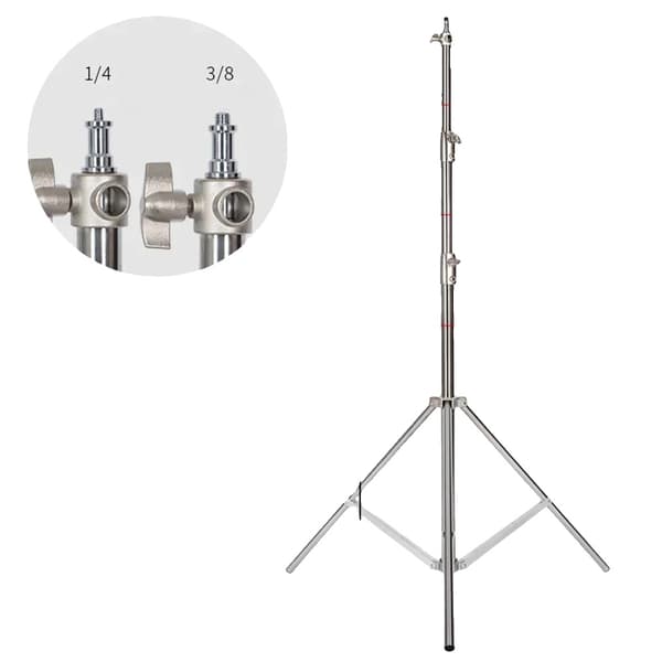 Ljusstativ, rostfritt stål, justerbar höjd, Endast 2.8 Tripod-a
