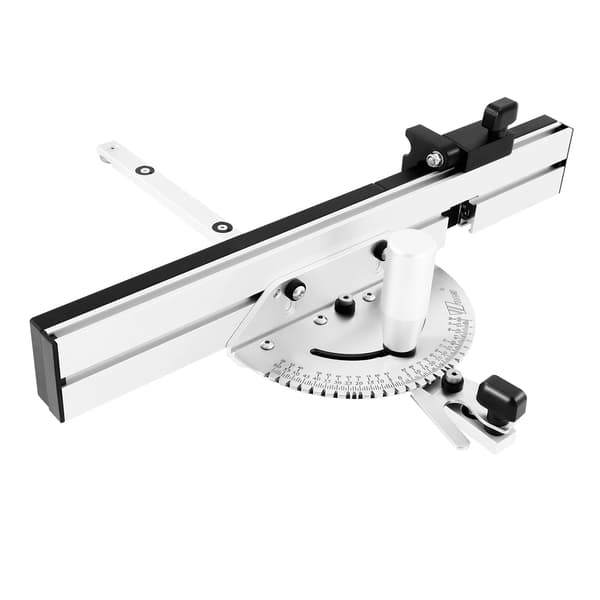 Bordssåg Miter Gauge, Justerbara Vinklar, Robust Stängseldesign, Silver