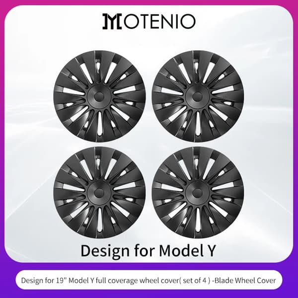 19" Hjulafdækning til Tesla Model Y, Flere Stile, Nem Installation, Klinge Stil