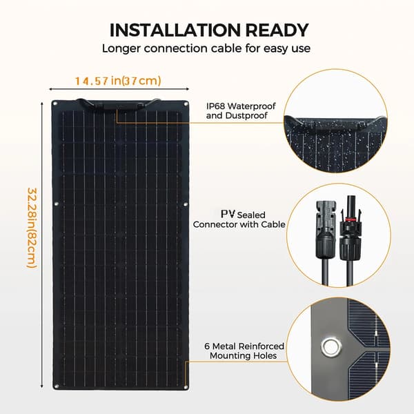 Solpanel, Høj Effektivitet, Alsidige Anvendelser, 50W  19.8V