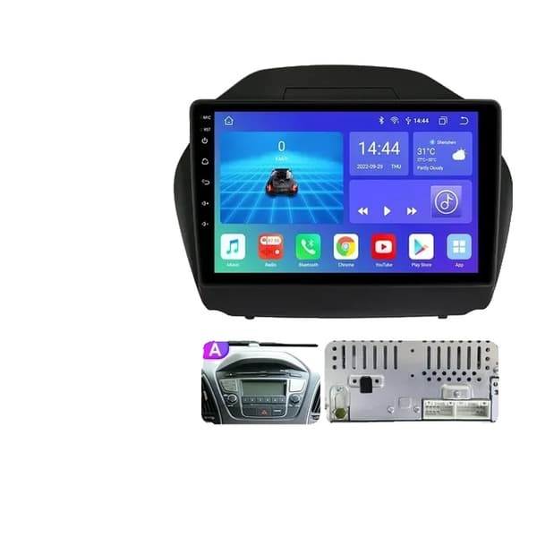 Multimedia Bilradio, Inbyggd GPS, Stöder Carplay och Android Auto, S2 A