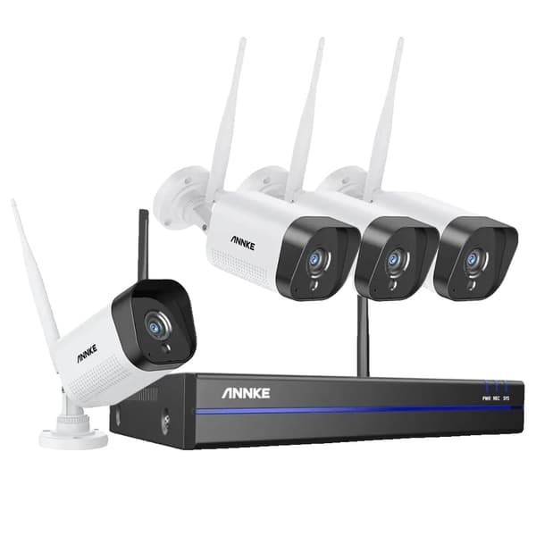 Trådlöst säkerhetskamerasystem, 3MP video, 100ft nattsyn,4 stycken kameror, Inga 4PCS Cameras 4PCS Cameras