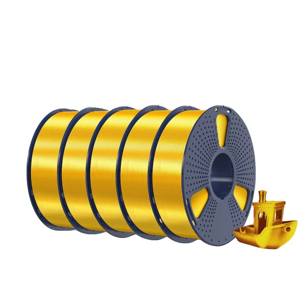 3D Filament, Sidenstruktur, Hög Hållfasthet, 5KG Siden Ljus Guld