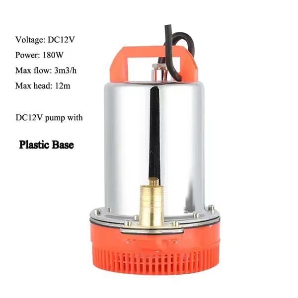 Nedsänkt Vattenpump, 12V 180W Effekt, Max Flöde 3m³/h, 12V, 12V