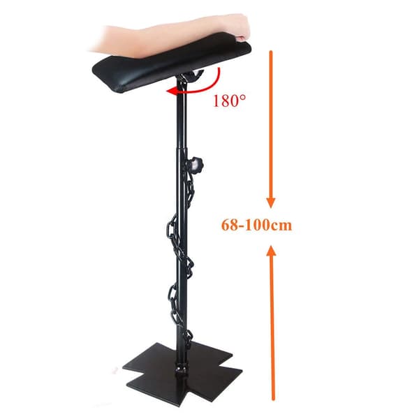 Tattoo Armrest Stand, Komfortabel Skumpolstring, Multi-Vinkel Støtte, sort