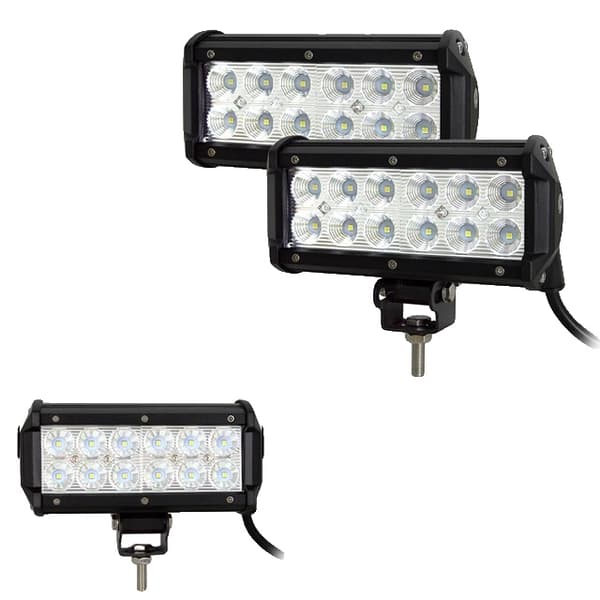 LED-ljusramp, kombinationsstråle, väderbeständig, 6.5tum Flod 2st
