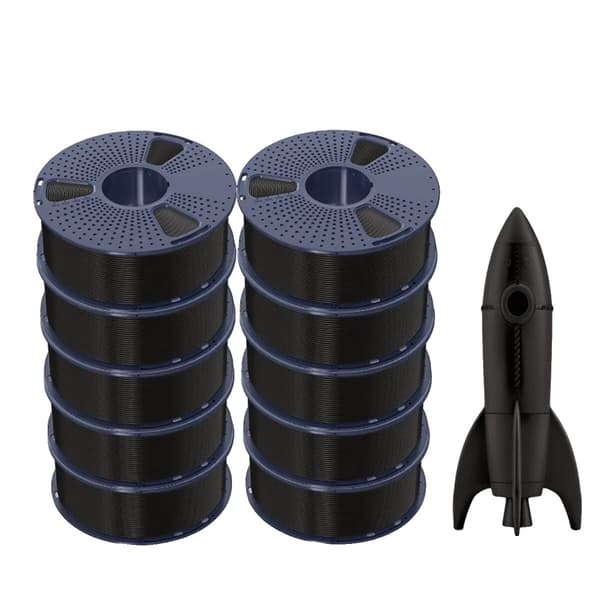PLA+ Filament, Højhastighedsprint, Kompatibel med de fleste 3D-printere, Sort