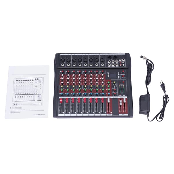 Professionel Lydmixer, 7/8 Kanal, USB & Bluetooth-forbindelse, 8-kanals EU
