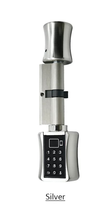Smart dörrlås, TUYA App-integration, fingeravtrycksigenkänning, Silver, 70mm