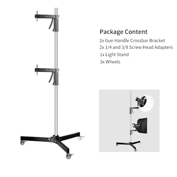 Robust Fotostativ, Justerbar Längd 64-190cm, Rostfritt Stål Stativ,SH-DJ-QB-001SH-DJ-QB-001 SH-DJ-QB-001 SH-DJ-QB-001