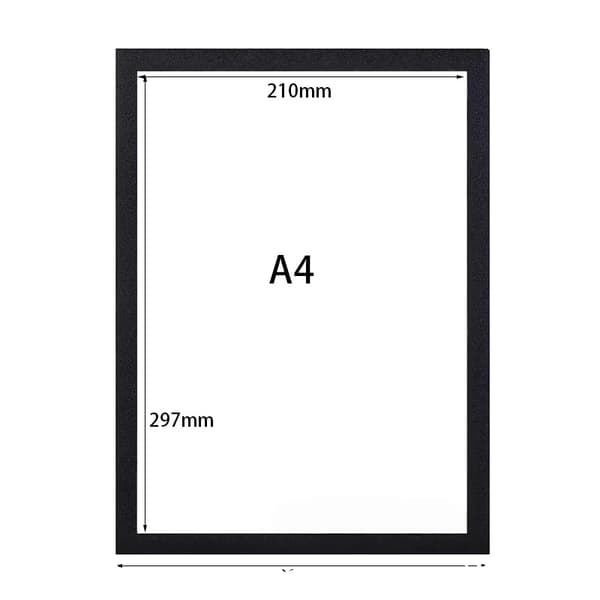 Magnetisk Plakatdisplayramme, Selvklæbende, Genanvendelig, A4-5stk