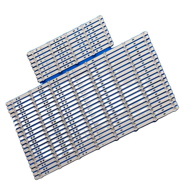 LED-bakgrundsbelysningsremsor, 360 mm längd, 670 mm längd, 5 LED-perlor per remsa, 8 LED-perlor per remsa, 3V spänning