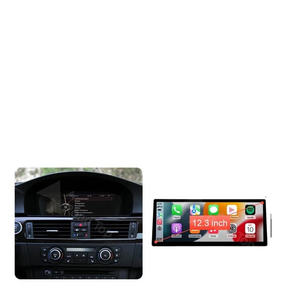 Bil Multimedia Skærm, Trådløs CarPlay, Nem Installation, 12.3 E90 CIC