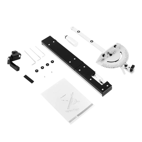 Bordssåg Miter Gauge, Justerbara Vinklar, Robust Stängseldesign, Silver