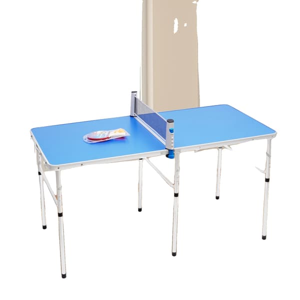 Ping Pong Bord, MDF + Aluminium, 152 x 76 x 76 cm, Foldbart design, Inkluderer net, ketchere og bolde